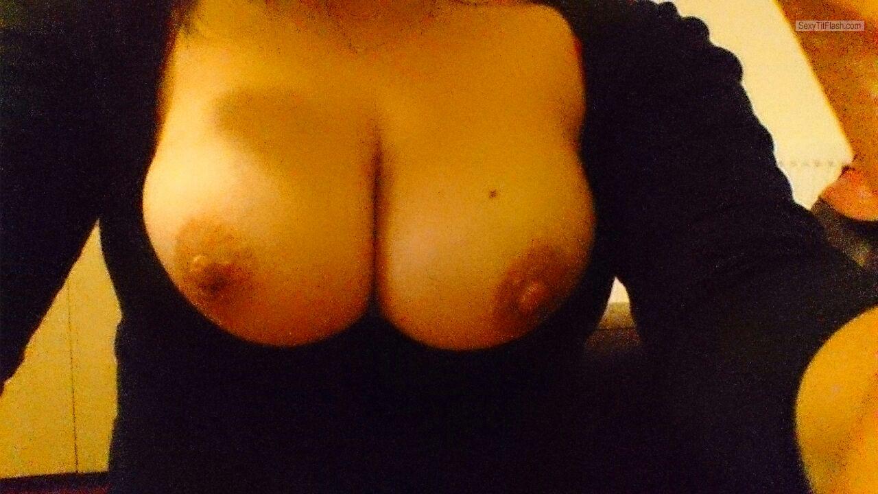 Tit Flash: Girlfriend's Big Tits (Selfie) - Hotexgf from United Kingdom